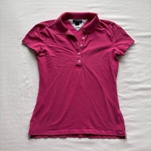 Pink Tommy Hilfiger polo shirt
